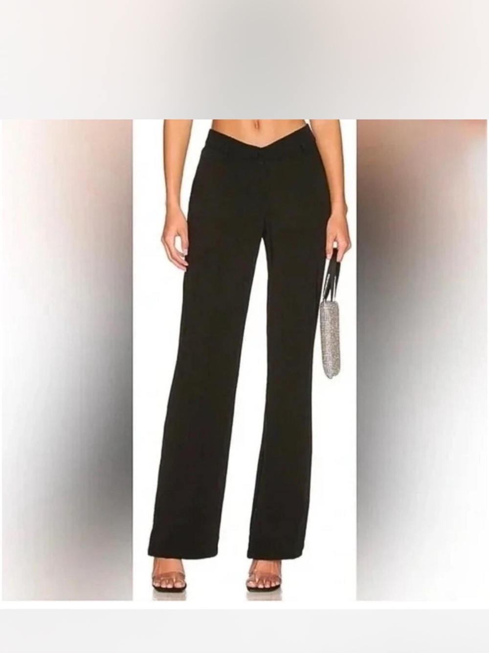 superdown Black Wendy V Waist Trousers
